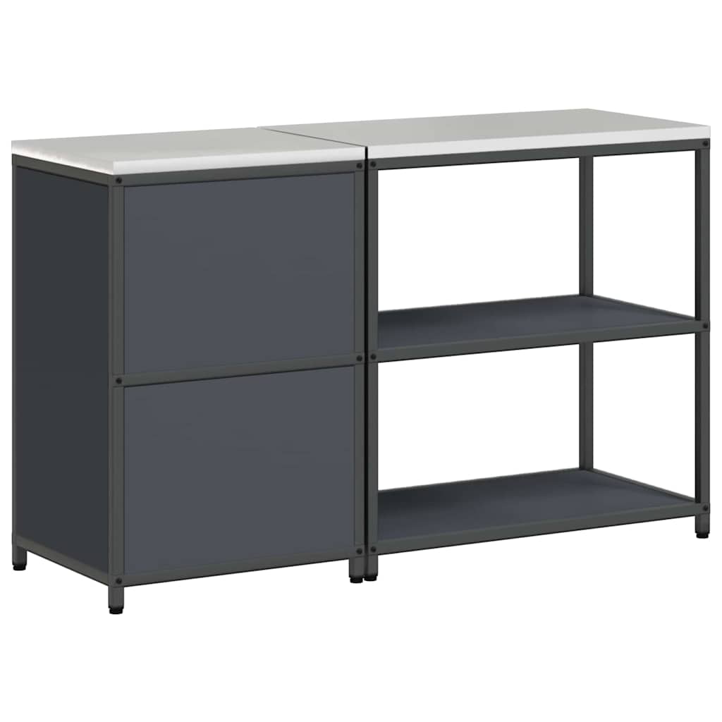 vidaXL Aufbewahrungsset für die Küche mit Regal 2 pcs Anthrazit
