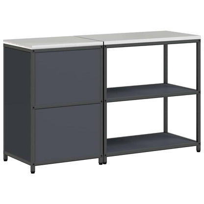 vidaXL Aufbewahrungsset für die Küche mit Regal 2 pcs Anthrazit