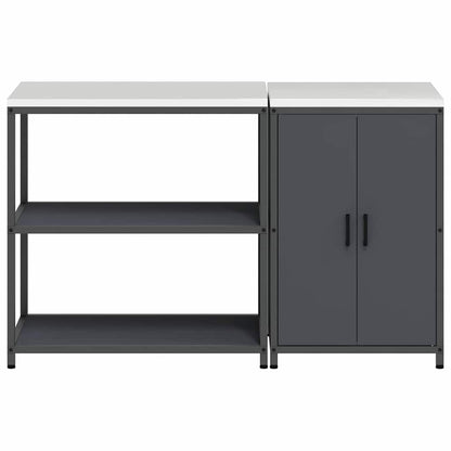 vidaXL Aufbewahrungsset für die Küche mit Regal 2 pcs Anthrazit