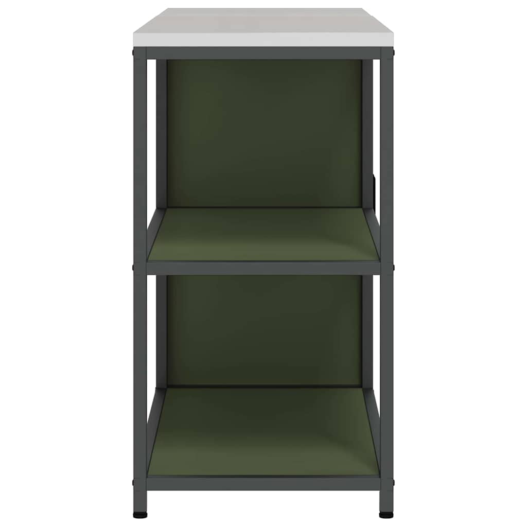 vidaXL Aufbewahrungsset für die Küche mit Regal 2 pcs Olive Grün