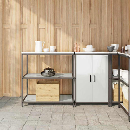 vidaXL Aufbewahrungsset für die Küche 2 pcs Silber Verzinkter Stahl