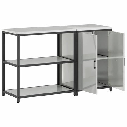 vidaXL Aufbewahrungsset für die Küche 2 pcs Silber Verzinkter Stahl