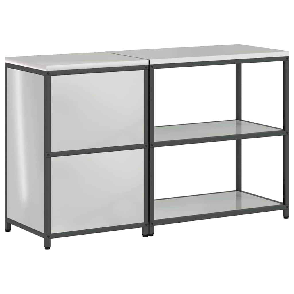 vidaXL Aufbewahrungsset für die Küche 2 pcs Silber Verzinkter Stahl
