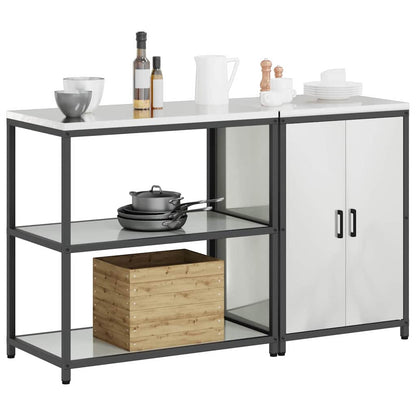 vidaXL Aufbewahrungsset für die Küche 2 pcs Silber Verzinkter Stahl