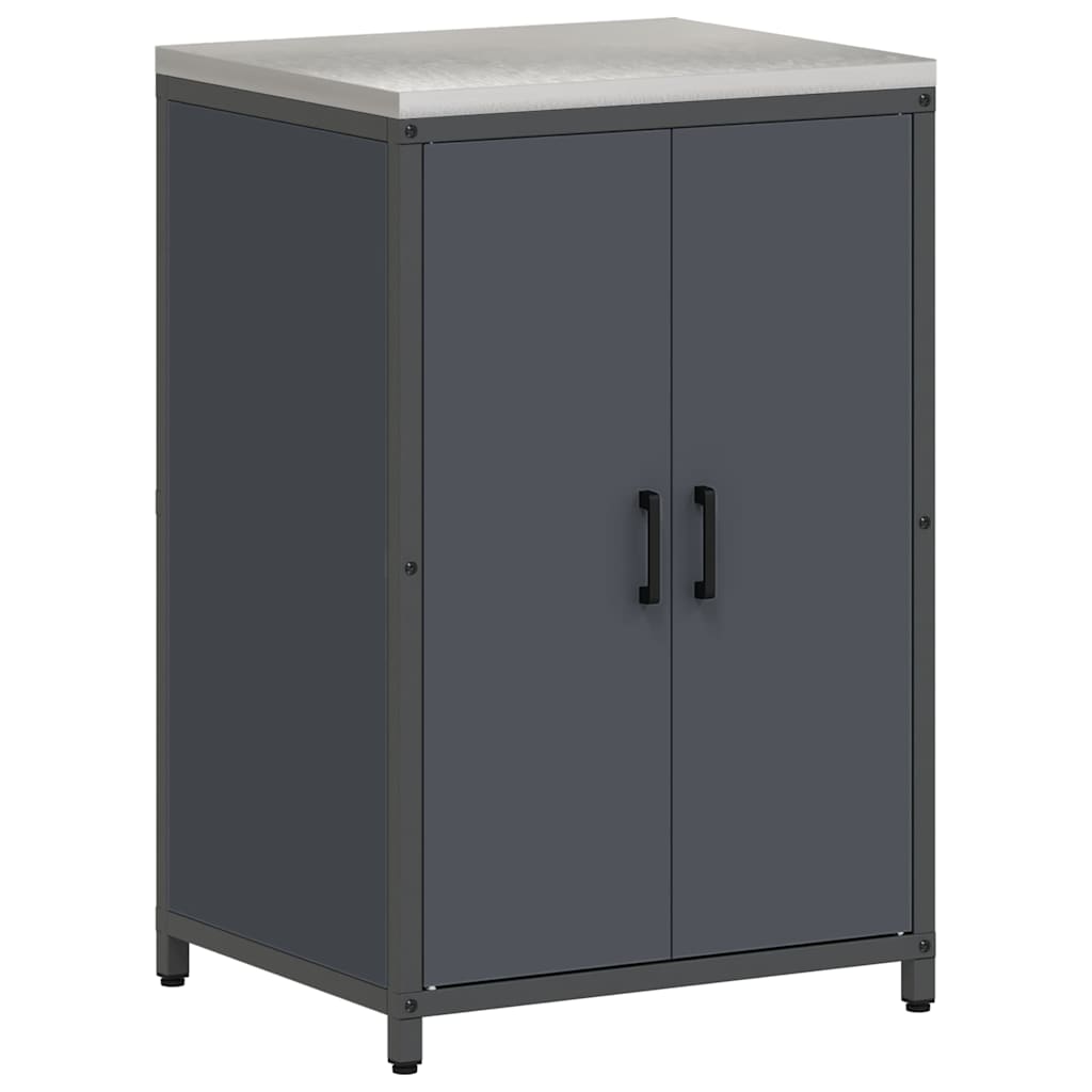vidaXL Ensemble de rangement de cuisine avec étagère 3 pcs Anthracite
