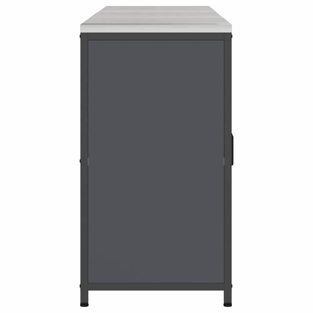 vidaXL Ensemble de rangement de cuisine avec étagère 3 pcs Anthracite