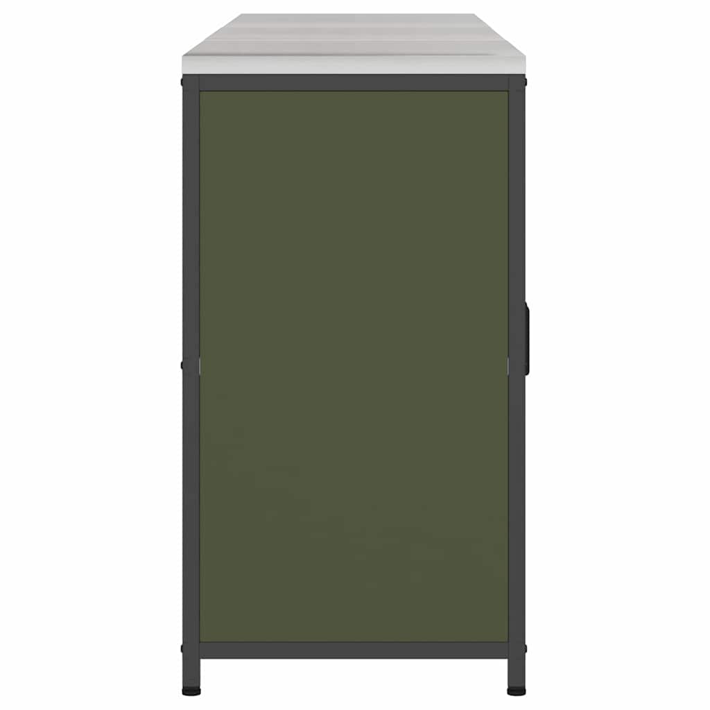 vidaXL Aufbewahrungsset für die Küche mit Regal 3 pcs Olive Grün