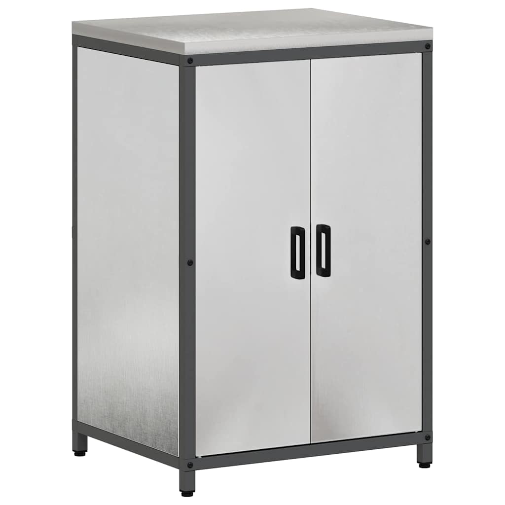 vidaXL Aufbewahrungsset für die Küche mit Regal 3 pcs Silber Edelstahl