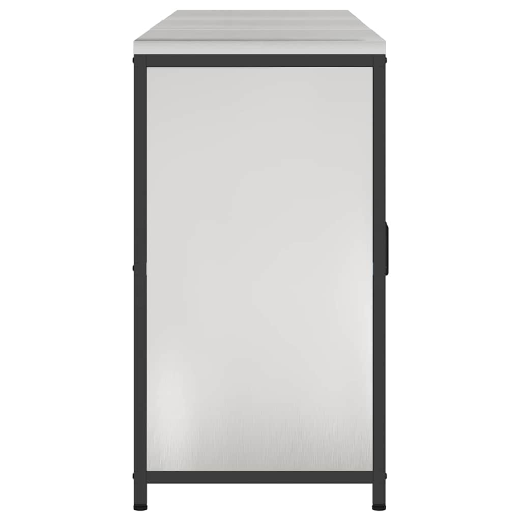 vidaXL Aufbewahrungsset für die Küche mit Regal 3 pcs Silber Edelstahl
