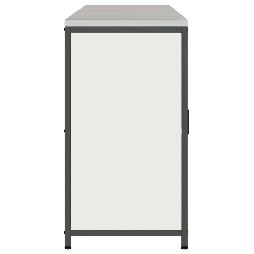 vidaXL Ensemble de rangement de cuisine avec étagère 3 pcs Blanc Acier