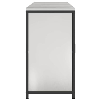 vidaXL Kit de rangement de cuisine avec étagère 3 pcs Argent Acier inoxydable
