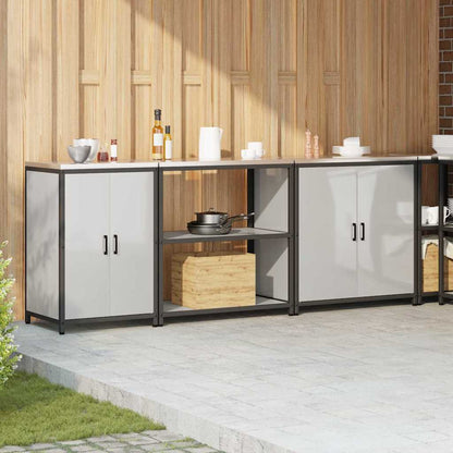 vidaXL Ensemble de rangement de cuisine 3 pcs Argent Acier galvanisé