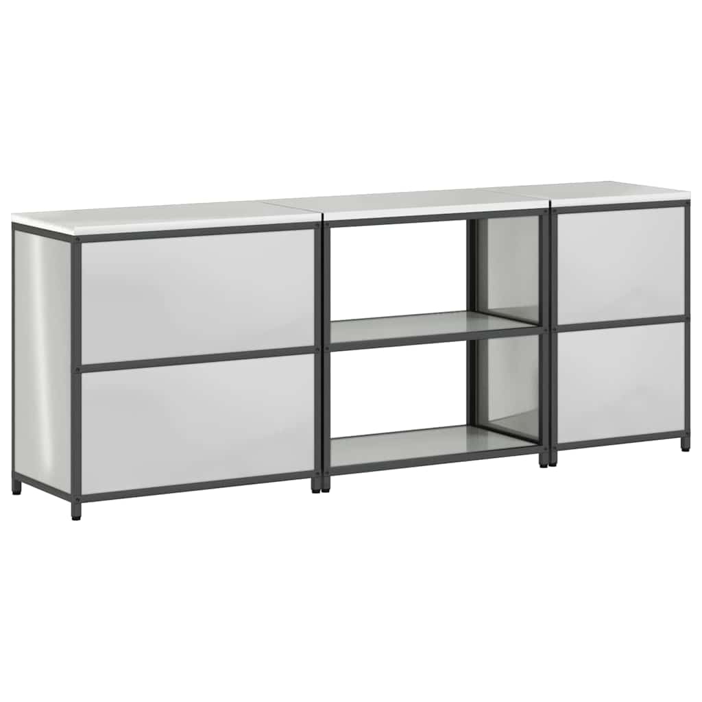 vidaXL Ensemble de rangement de cuisine 3 pcs Argent Acier galvanisé