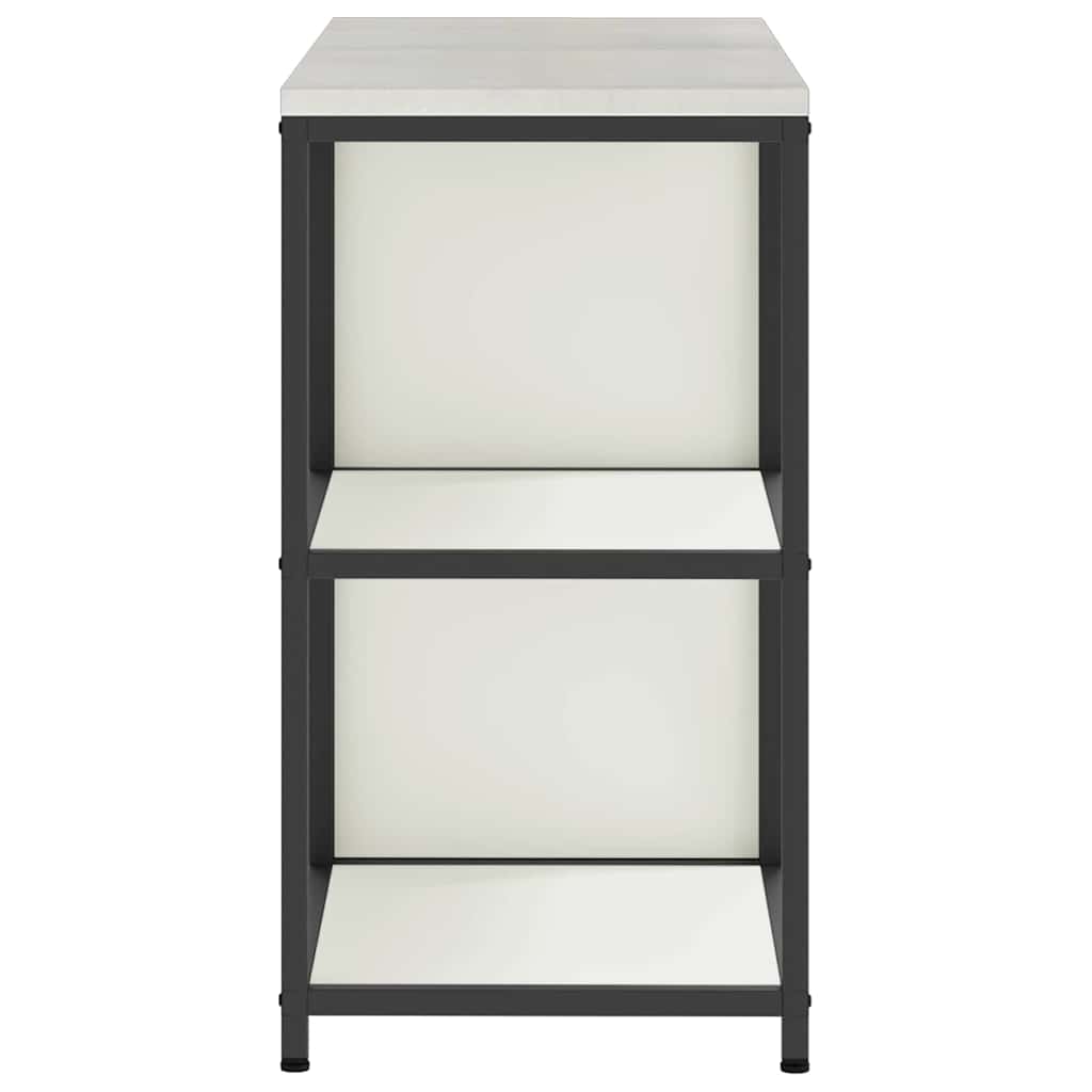vidaXL Ensemble de rangement de cuisine 2 pcs Blanc Acier laminé à froid