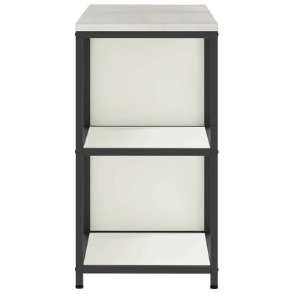 vidaXL Ensemble de rangement de cuisine 2 pcs Blanc Acier laminé à froid