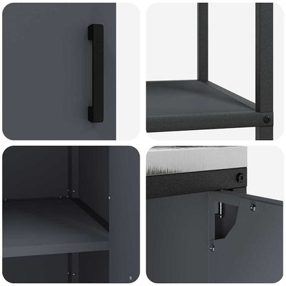 vidaXL Ensemble de rangement de cuisine avec étagère 2 pcs Anthracite