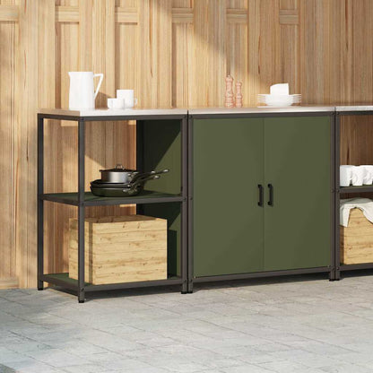 Aufbewahrungsset für die Küche mit Regal 2 pcs Olive Grün