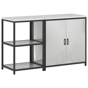 vidaXL Set de rangement de cuisine 2 pcs Acier galvanisé argenté