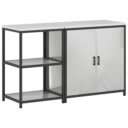 vidaXL Set de rangement de cuisine 2 pcs Acier galvanisé argenté