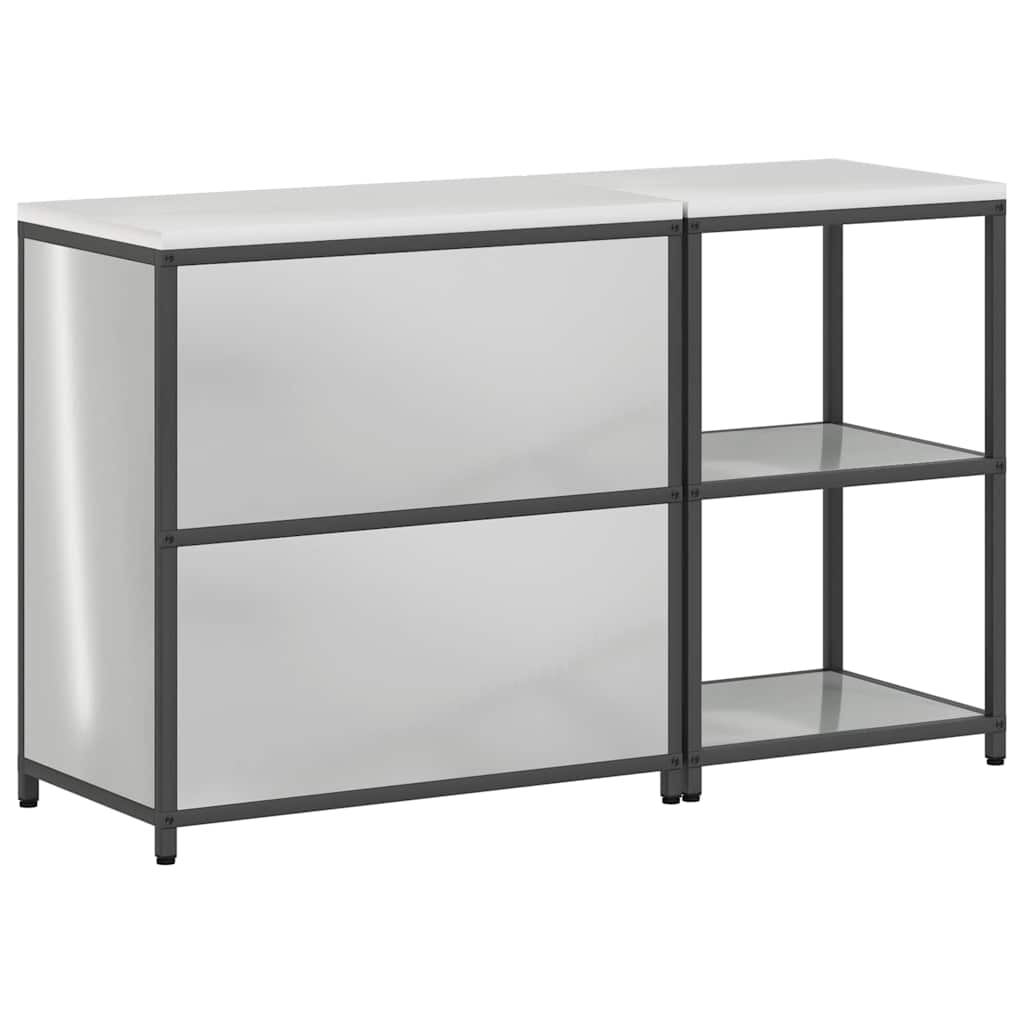 vidaXL Set de rangement de cuisine 2 pcs Acier galvanisé argenté
