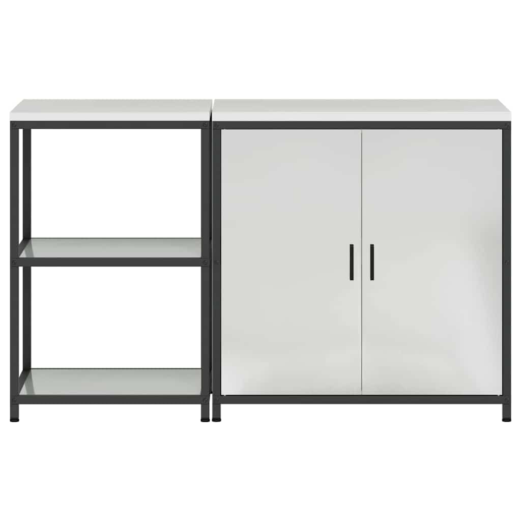 vidaXL Set de rangement de cuisine 2 pcs Acier galvanisé argenté