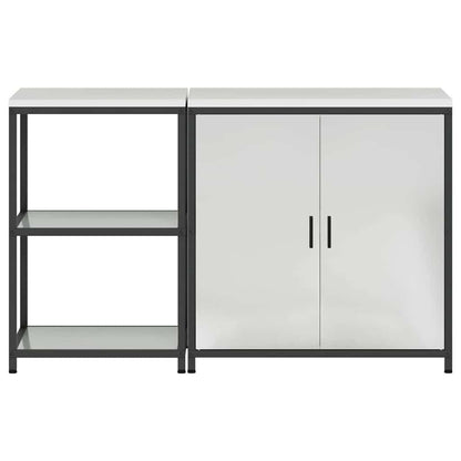 vidaXL Set de rangement de cuisine 2 pcs Acier galvanisé argenté