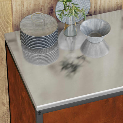 vidaXL Ensemble de rangement de cuisine 2 pcs Acier corten