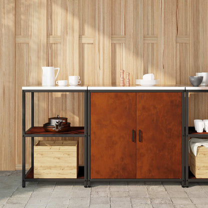vidaXL Ensemble de rangement de cuisine 2 pcs Acier corten