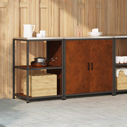 vidaXL Ensemble de rangement de cuisine 2 pcs Acier corten