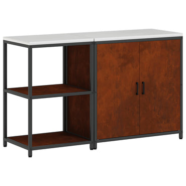 vidaXL Ensemble de rangement de cuisine 2 pcs Acier corten
