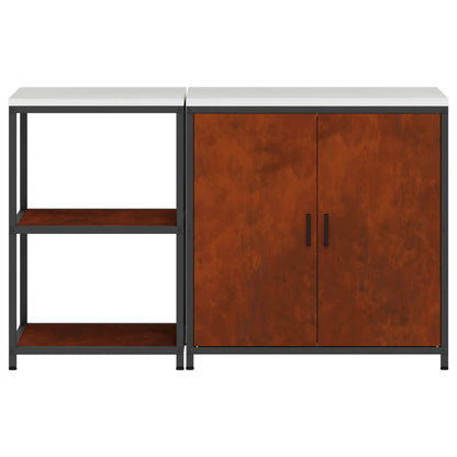 vidaXL Ensemble de rangement de cuisine 2 pcs Acier corten