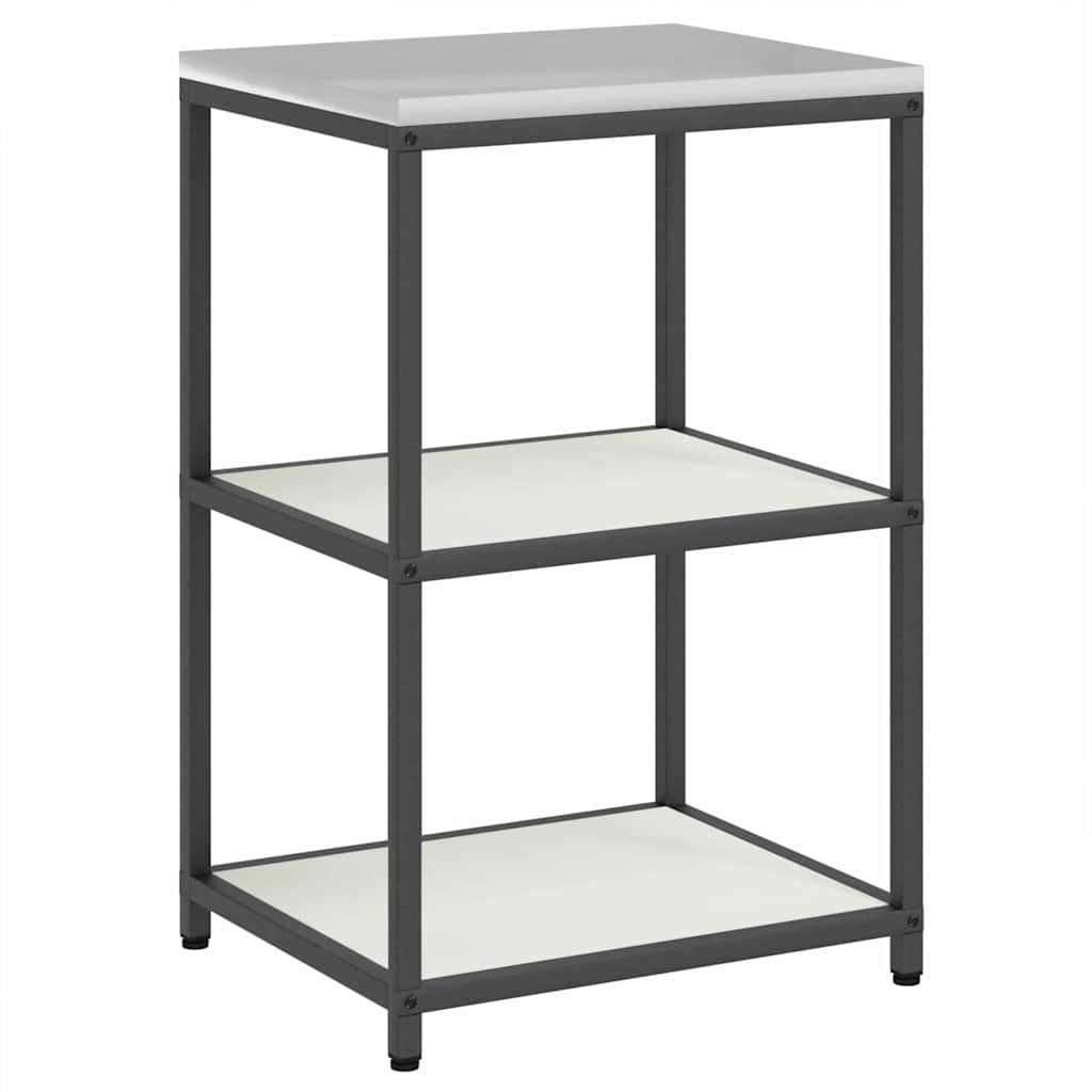 vidaXL Aufbewahrungsset für die Küche 2 pcs Weiß Kaltgewalzter Stahl