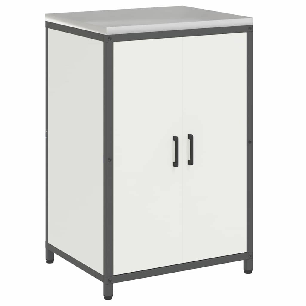 vidaXL Aufbewahrungsset für die Küche 2 pcs Weiß Kaltgewalzter Stahl