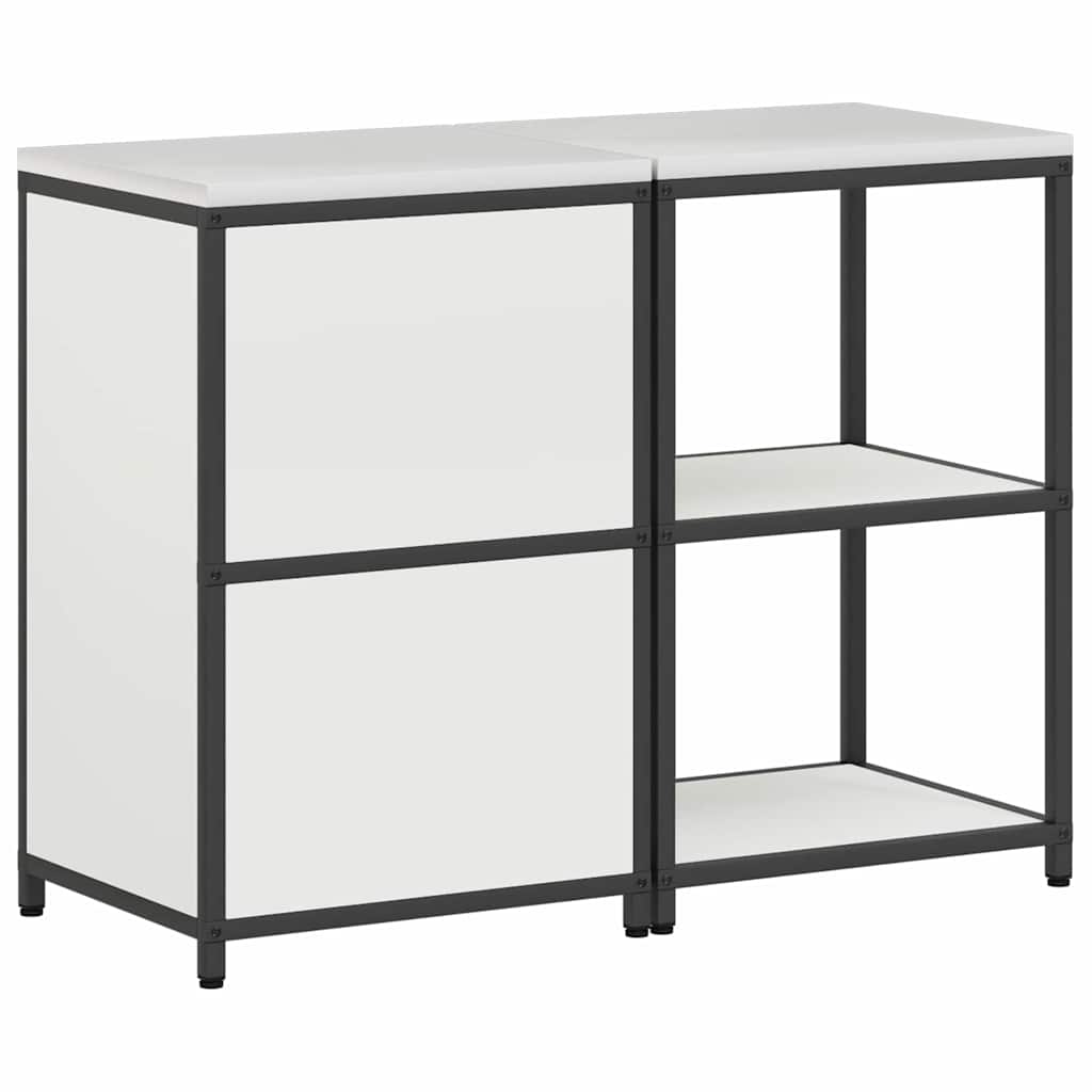 vidaXL Aufbewahrungsset für die Küche 2 pcs Weiß Kaltgewalzter Stahl
