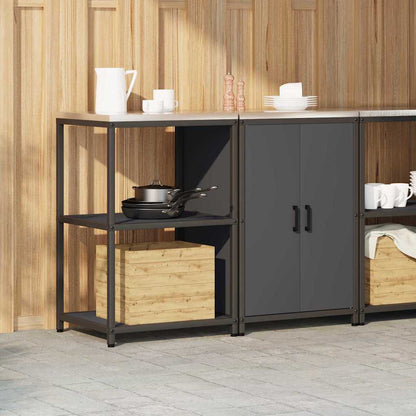vidaXL Aufbewahrungsset für die Küche mit Regal 2 pcs Anthrazit
