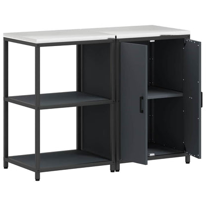 vidaXL Aufbewahrungsset für die Küche mit Regal 2 pcs Anthrazit