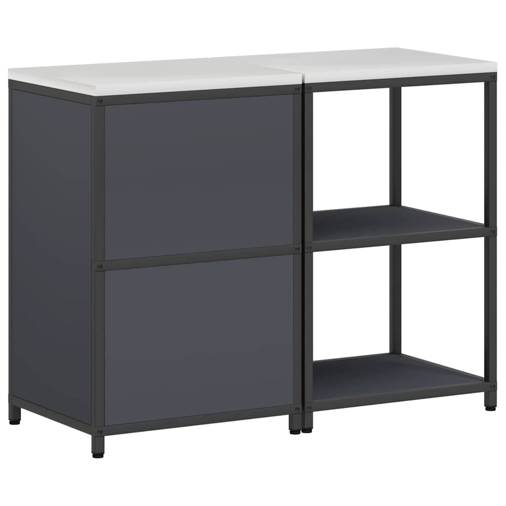 vidaXL Aufbewahrungsset für die Küche mit Regal 2 pcs Anthrazit