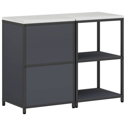 vidaXL Aufbewahrungsset für die Küche mit Regal 2 pcs Anthrazit