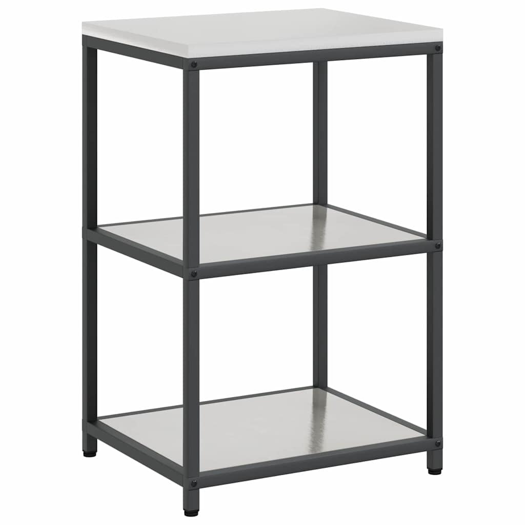vidaXL Aufbewahrungsset für die Küche mit Regal 2 pcs Silber Edelstahl