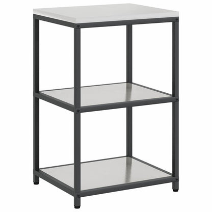 vidaXL Aufbewahrungsset für die Küche mit Regal 2 pcs Silber Edelstahl