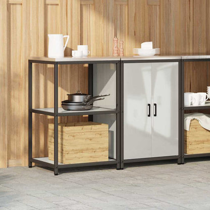 vidaXL Aufbewahrungsset für die Küche 2 pcs Silber Verzinkter Stahl