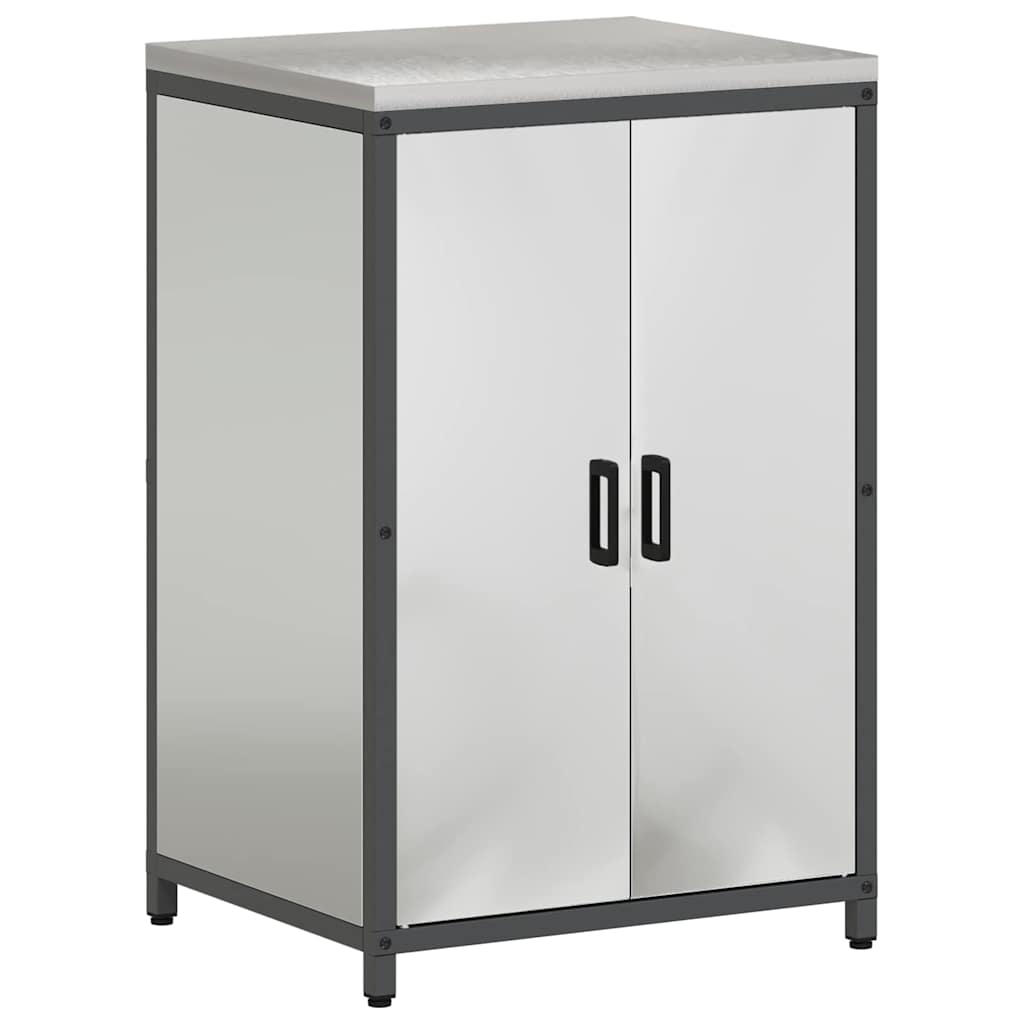 vidaXL Aufbewahrungsset für die Küche 2 pcs Silber Verzinkter Stahl