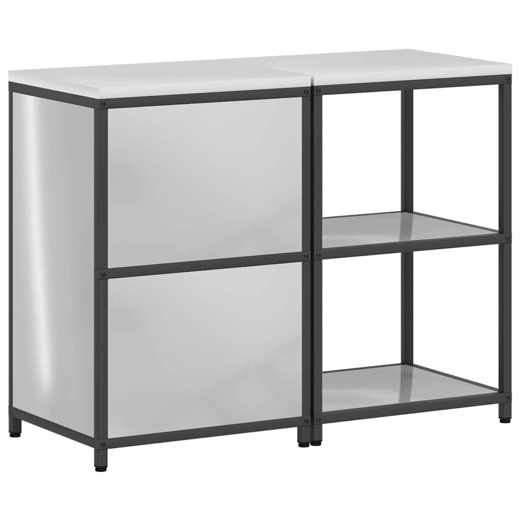 vidaXL Aufbewahrungsset für die Küche 2 pcs Silber Verzinkter Stahl