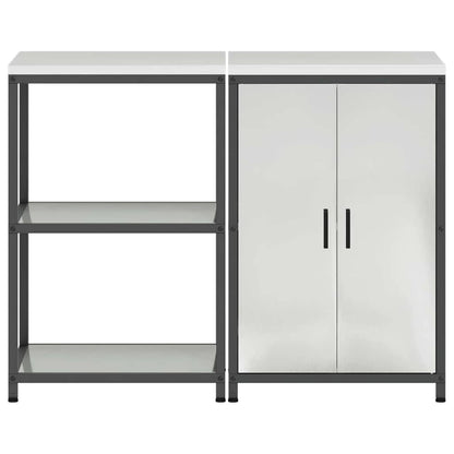 vidaXL Aufbewahrungsset für die Küche 2 pcs Silber Verzinkter Stahl