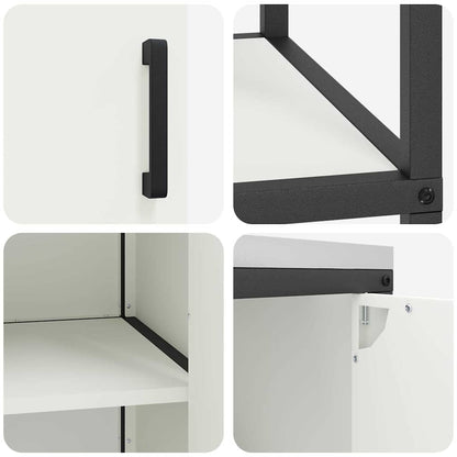vidaXL Aufbewahrungsset für die Küche 3 pcs Weiß Kaltgewalzter Stahl
