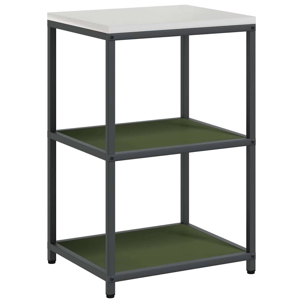 vidaXL Aufbewahrungsset für die Küche mit Regal 3 pcs Olive Grün