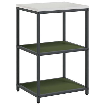 vidaXL Aufbewahrungsset für die Küche mit Regal 3 pcs Olive Grün