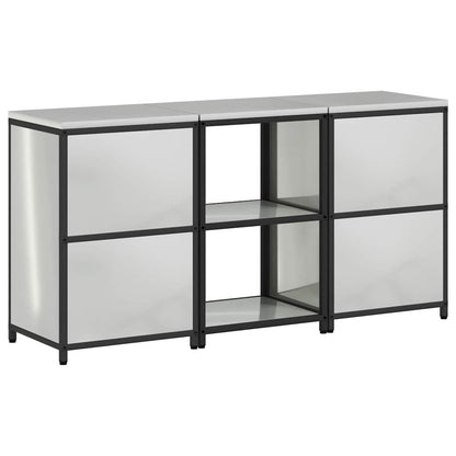 vidaXL Aufbewahrungsset für die Küche 3 pcs Silber Verzinkter Stahl
