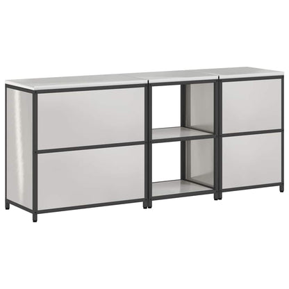 vidaXL Aufbewahrungsset für die Küche mit Regal 3 pcs Silber Edelstahl