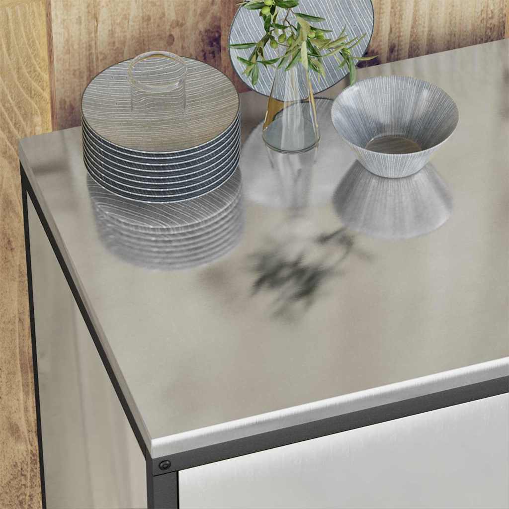 vidaXL Aufbewahrungsset für die Küche 3 pcs Silber Verzinkter Stahl